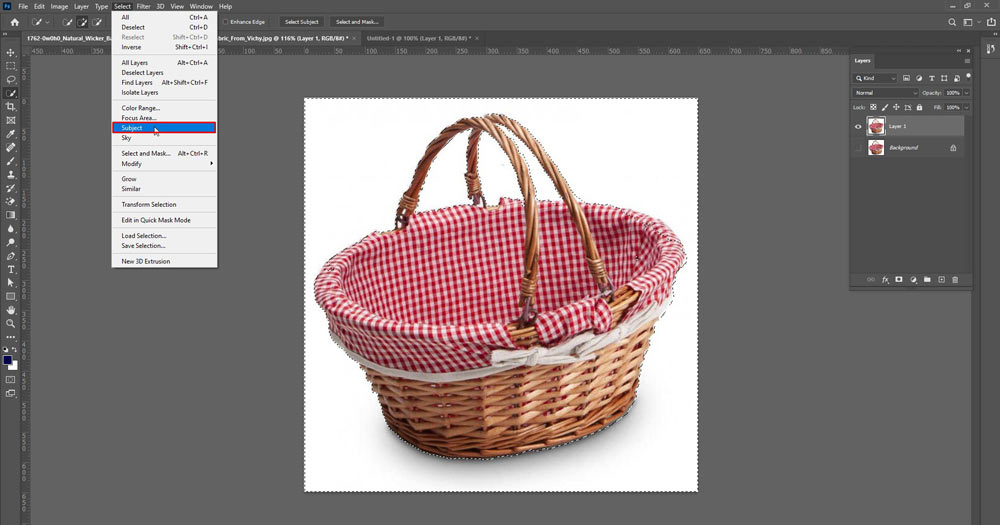 How to get rid of the background of a picture in photoshop