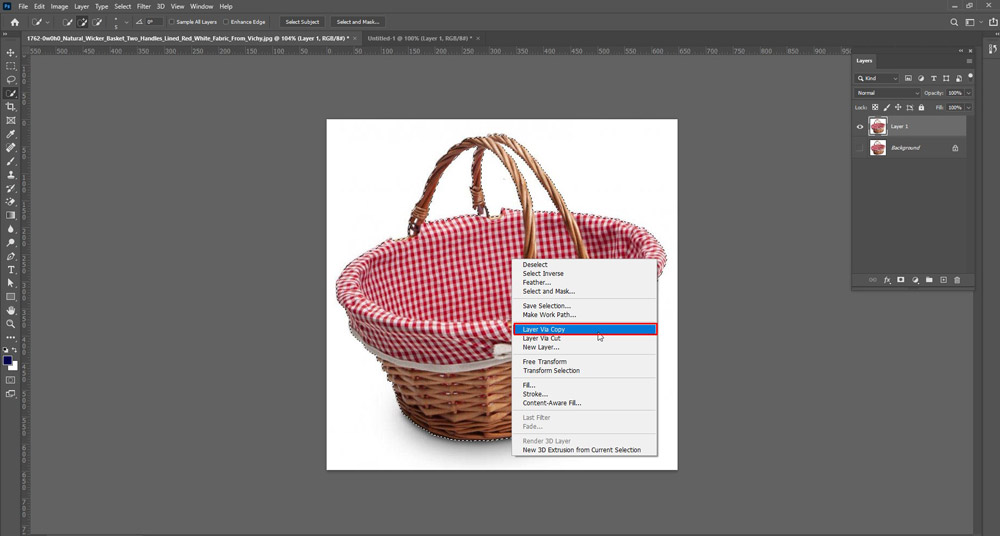 How to get rid of the background of a picture in photoshop