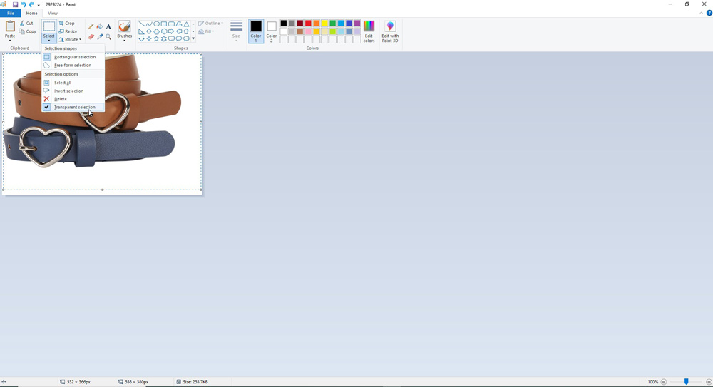 How To Make Something Transparent In paint