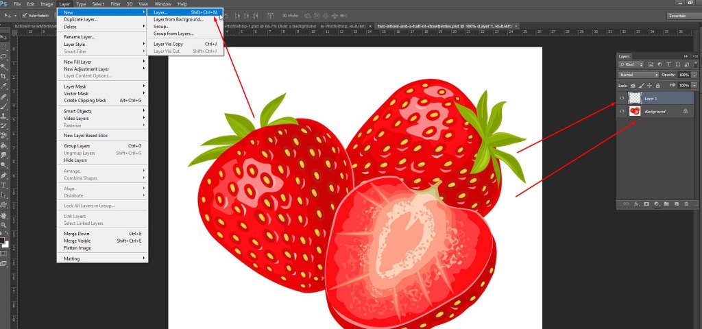 How To Insert Image In Photoshop On Top Of The Background